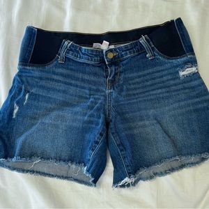 Isabel maternity boyfriend short denim blue size 6 stretch